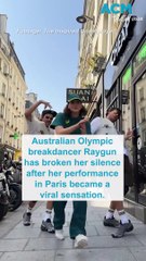 'It's been pretty devastating': Raygun responds to hate after viral Paris 2024 breaking performance