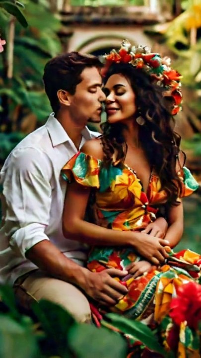 Husband and Wife kissing and hugging Status