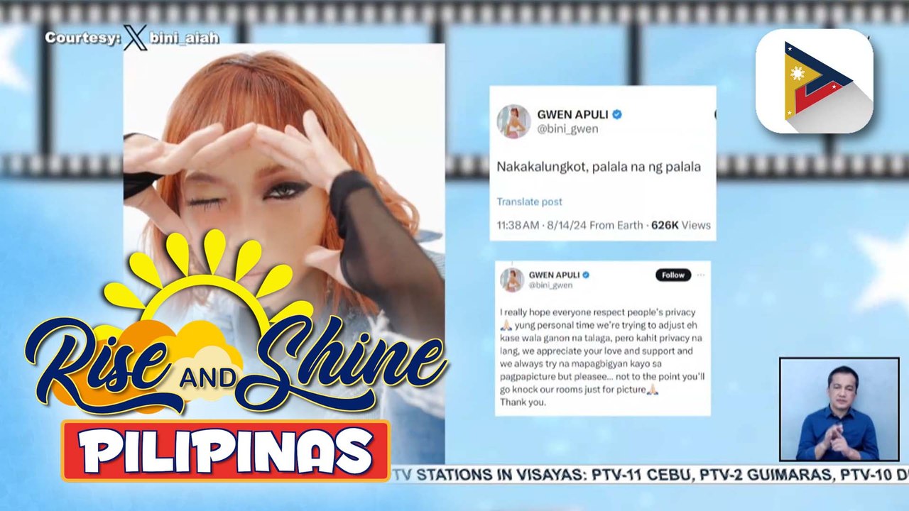 TALK BIZ | BINI member na si Gwen, hiniling sa fans na respetuhin ng kanilang privacy
