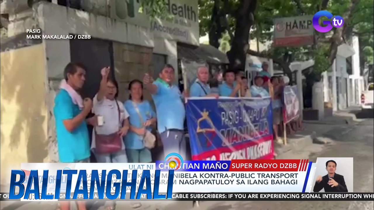 Transport strike ng Manibela kontra-public transport modernization program nagpapatuloy sa ilang bahagi ng Metro Manila | Balitanghali