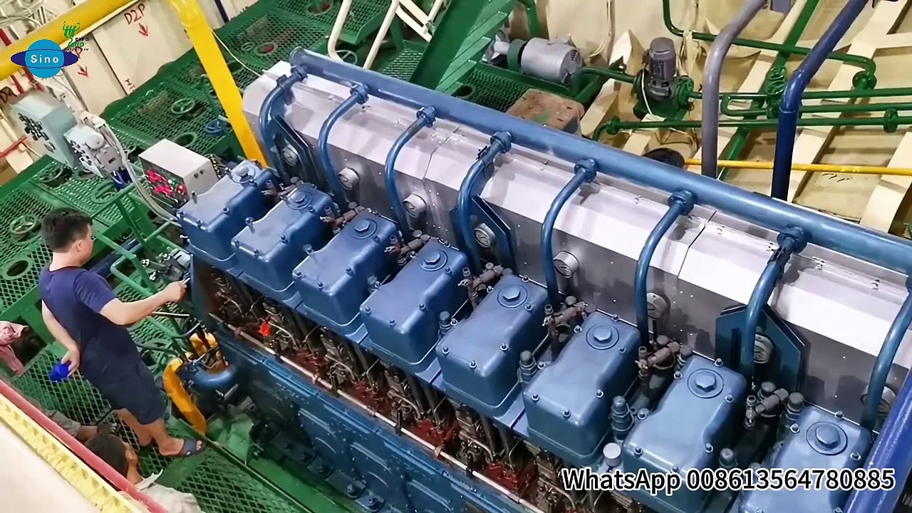 Zichai 8250 marine diesel engine 8 cylinders. /Sinooutput