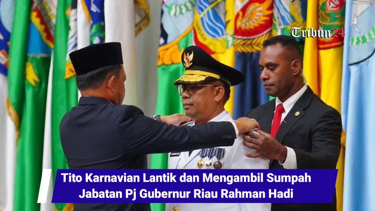 Tito Karnavian Lantik dan Mengambil Sumpah Jabatan Pj Gubernur Riau Rahman Hadi