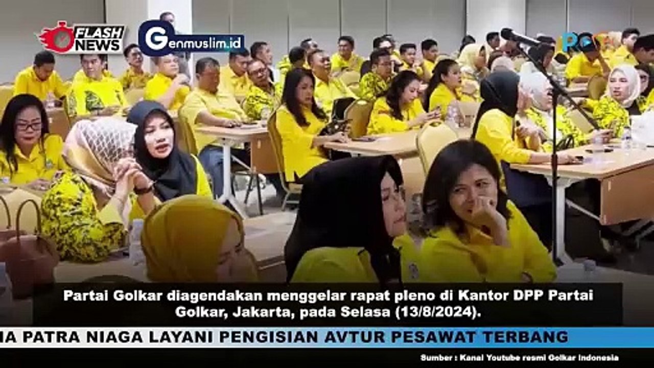 Partai Golkar Gelar Pleno Tetapkan PLT Ketua Umum, RAPIMNAS dan Munaslub