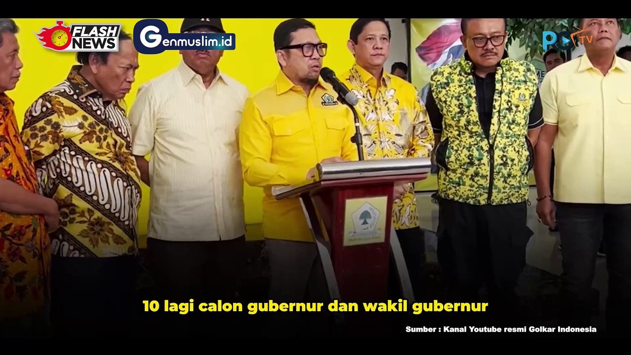 Golkar Umumkan 10 Nama Calon yang Akan Maju di PILKADA 2024