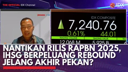 Nantikan Rilis RAPBN 2025, IHSG Berpeluang Rebound Jelang Akhir Pekan?