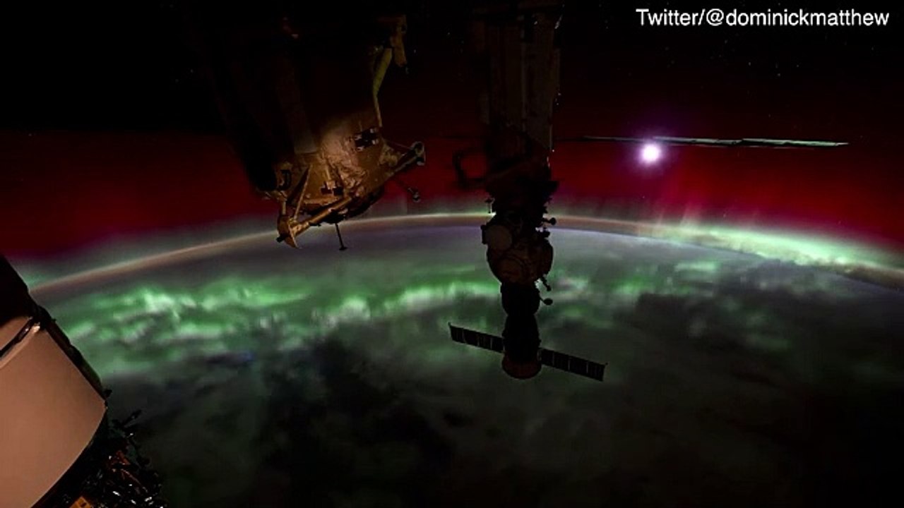 See the Northern Lights from SPACE - Stunning video of light display