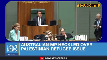 Australian MP Heckled Over Palestinian Refugee Issue _ Dawn News English