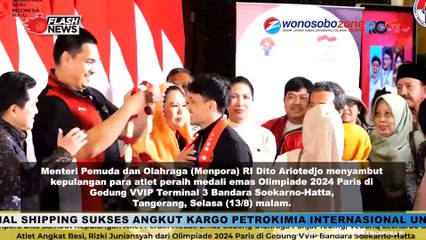 Menpora RI Sambut Kedatangan Atlet Peraih Medali Emas Olimpiade 2024 Paris