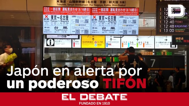 Japón, en alerta meteorológica y con vuelos y trenes cancelados por un poderoso tifón