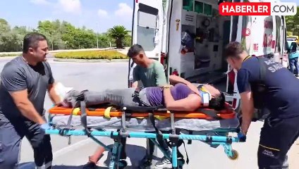 Ticari taksi ile çarpışan motosikletin sürücüsü yaralandı