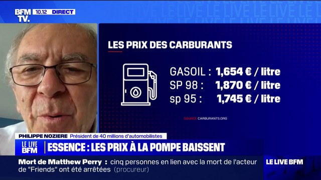 Baisse du prix du gazole: Ça représente un beau petit pécule pour tous les gens qui sont partis en vacances , se félicite Philippe Nozière de 40 millions d'automobilistes