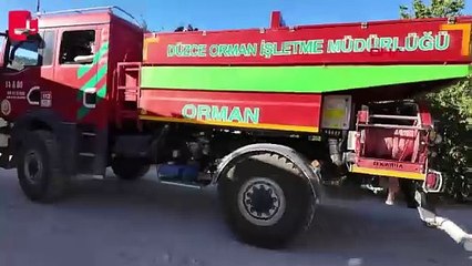 Bolu'da orman yangınına müdahale sürüyor