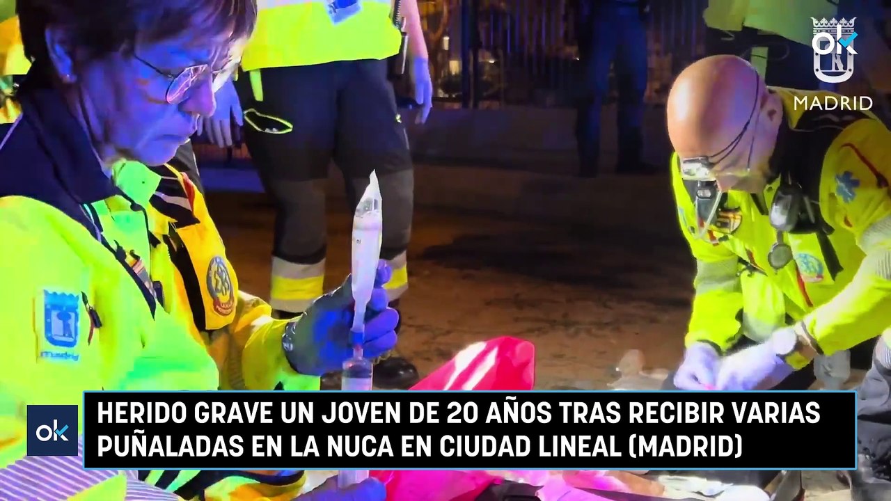 Herido grave un joven de 20 años tras recibir varias puñaladas en la nuca en Ciudad Lineal (Madrid)