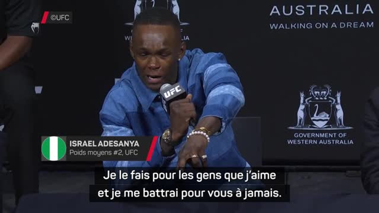 UFC 305 - Adesanya en larmes après les mots de Du Plessis sur son enfance