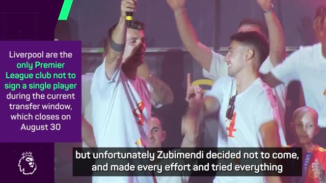 Slot happy with 'strong' Liverpool despite Zubimendi rejection