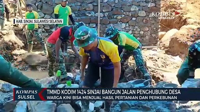 TMMD Kodim 1424 Sinjai Bangun Jalan Penghubung Desa