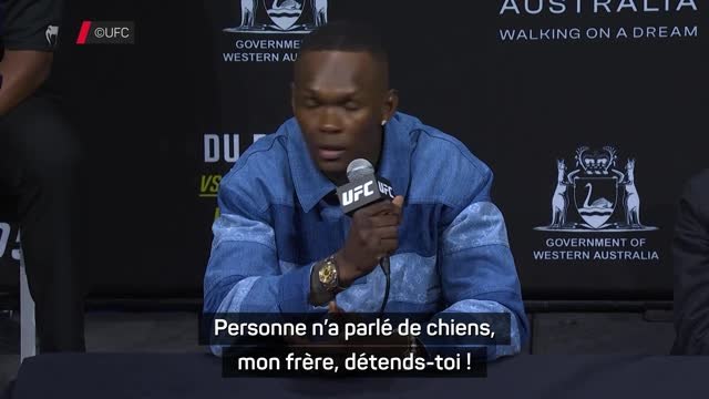 UFC 305 - La punchline de Du Plessis à Adesanya : Personne n'a parlé de chiens, détends-toi !