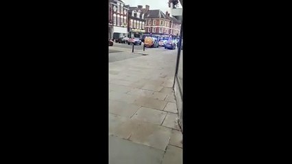 Footage shows aftermath of collision in Shrewsbury between police vehicle and suspected stolen car