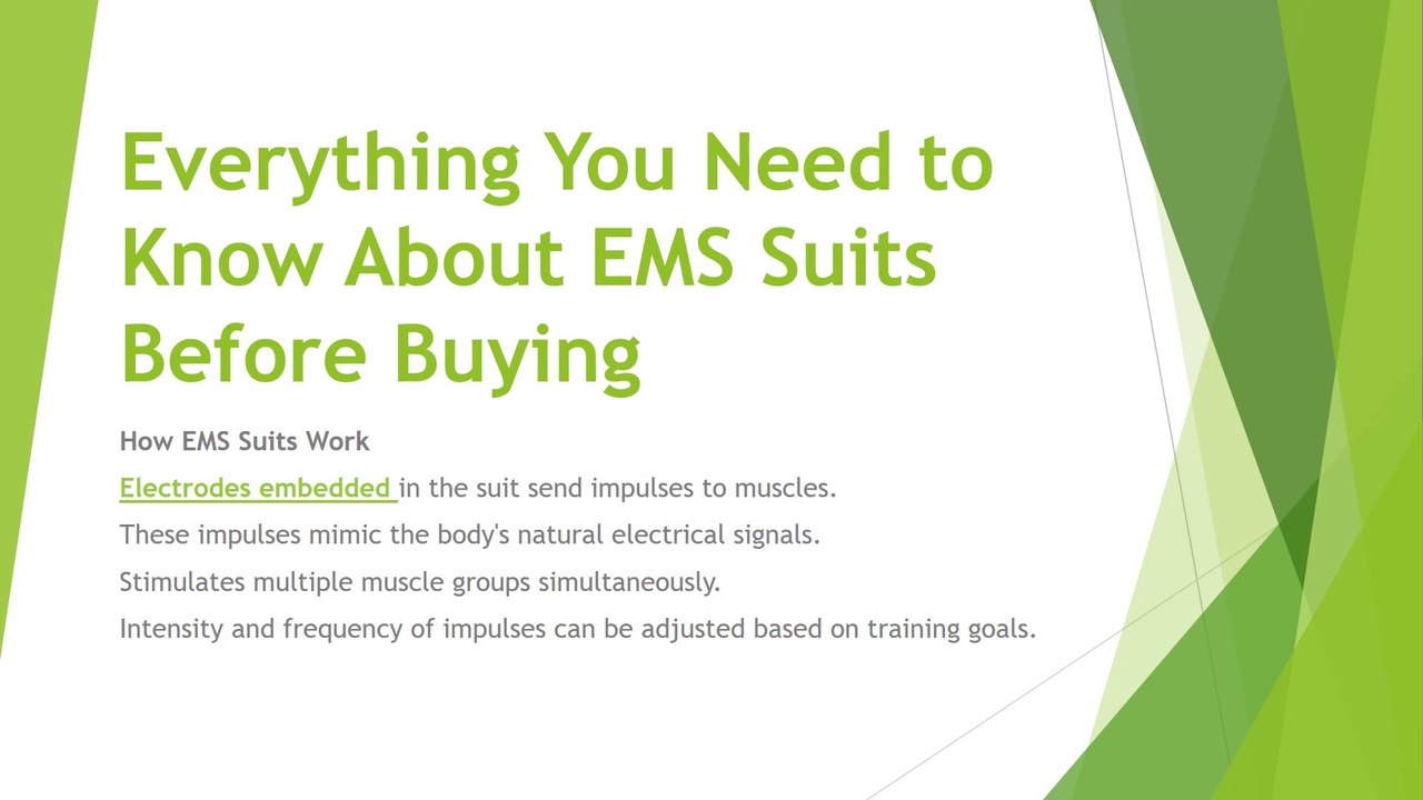 Everything You Need to Know About EMS Suits