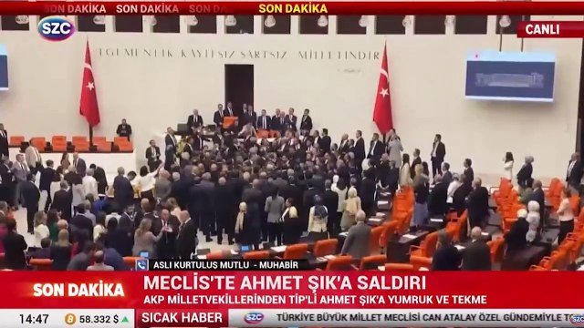 Sözcü TV muhabiri Aslı Kurtulmuş Mutlu, TBMM'deki kavgayı anlattı