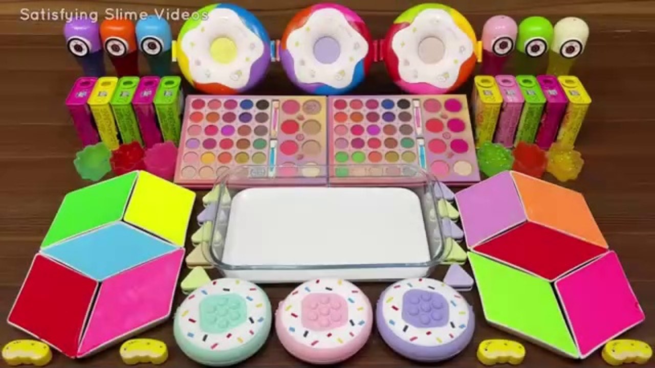 RAINBOW Slime I Mixing random into Glossy Slime I Relaxing slime videos