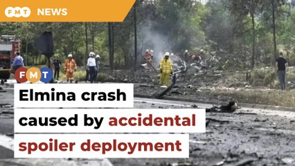 Elmina crash caused by spoilers’ accidental deployment, says report