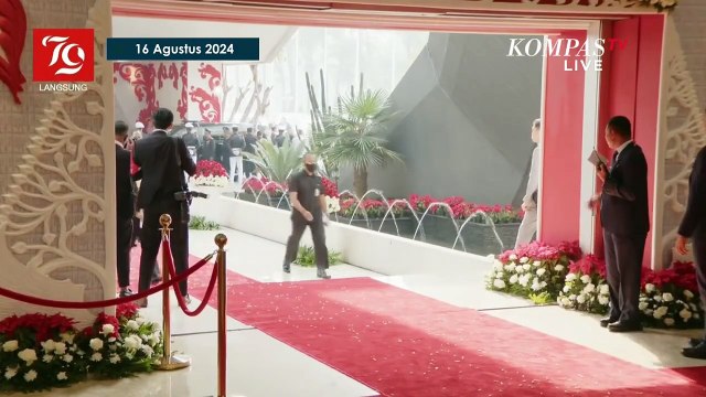 Kedatangan Bahlil Pakai Dasi 'Kuning' hingga Puan Pakai Kebaya 'Emas' di Sidang Tahunan MPR 2024