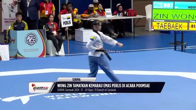 Wong Zin tamatkan kemarau emas Perlis menerusi acara Poomsae di SUKMA 2024