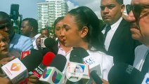 Faride Raful a su llegada a la Asamblea del Congreso Nacional