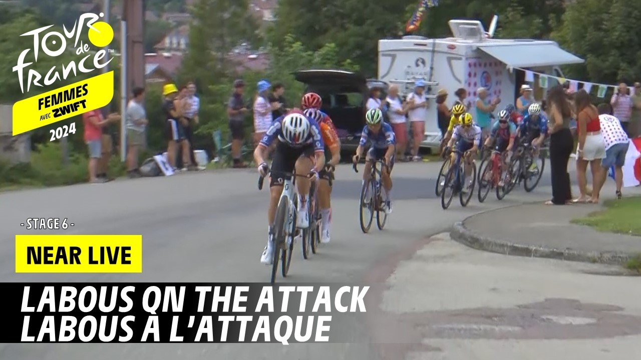 Labous on the attack - Stage 6 - Tour de France Femmes avec Zwift 2024