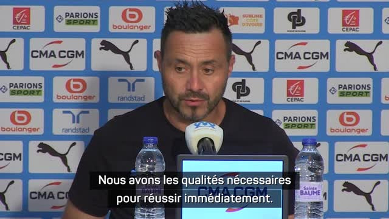 Marseille - De Zerbi : "Nous avons les qualités nécessaires pour réussir immédiatement"