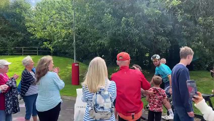 Mark Cavendish cycles off and brings to an end his homecoming event at the NSC