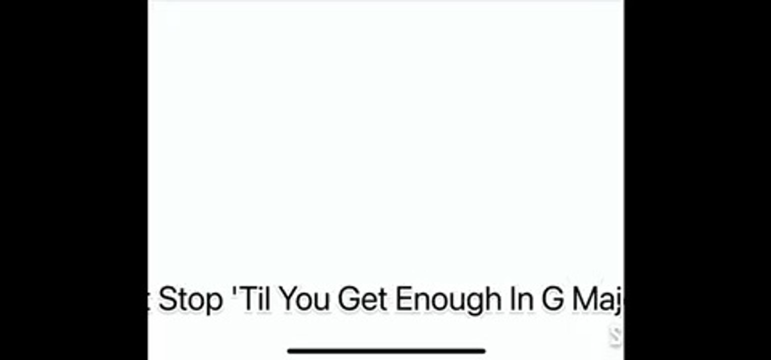 Michael Jackson Don’t Stop    ‘Til You Get Enough in G Major