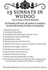 Sunnah in wudu