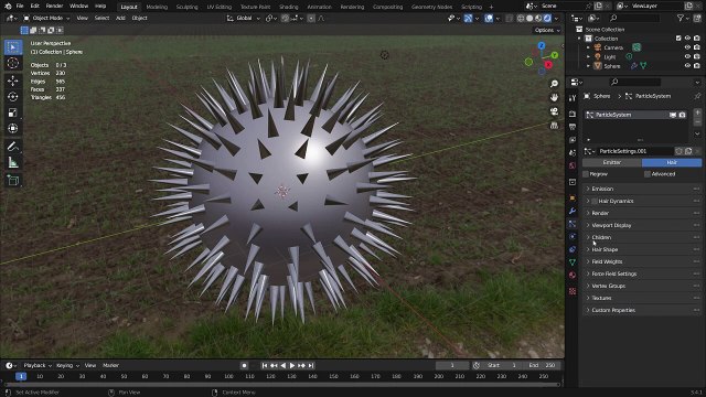 56. Blender Full Tutorial - Episode 56 - Hair Distribution _ 3d Hair Making Process