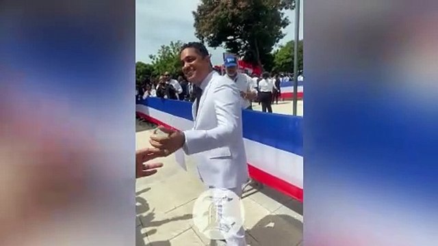 Kevin Cruz a su llegada a la Asamblea del Congreso Nacional