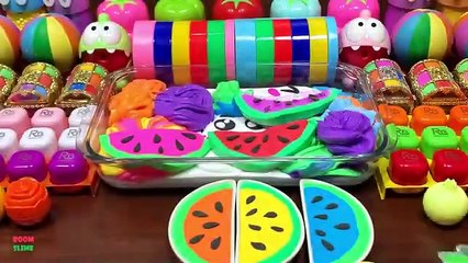 SATISFYING WITH CLAY PIPING BAG & FOAM SLIME and GLITTER_Mixing Random Things Into GLOSSY Slime