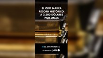 El oro marca récord histórico, a 2.500 dólares por onza