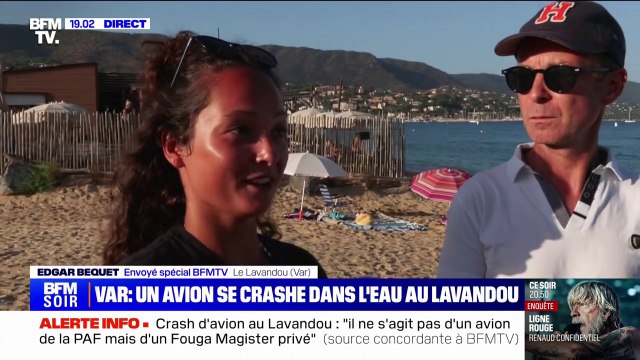 Tout le monde était estomaqué : Le témoignage de deux spectateurs du show au cours duquel un avion s'est écrasé en mer au Lavandou