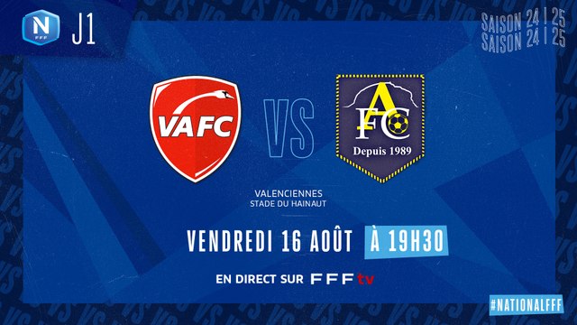 J1 I Valenciennes FC vs Aubagne FC en replay (1-0) I National FFF 2024-2025