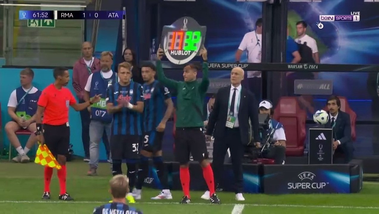 الشوط الثاني ريال مدريد أتلانتا نهائي كاس السوبر الأوروبي 2024