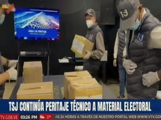 Sala Electoral del TSJ continúa el peritaje técnico al material electoral del 28-J