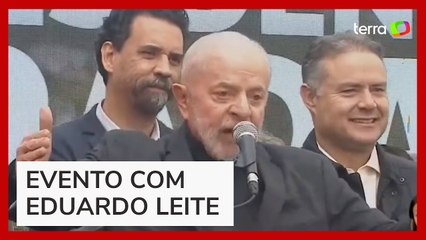Lula repreende apoiadores por vaiarem Leite e pede para que tratem governador como uma 'visita'
