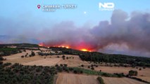 Vento agrava incêndio florestal na Turquia