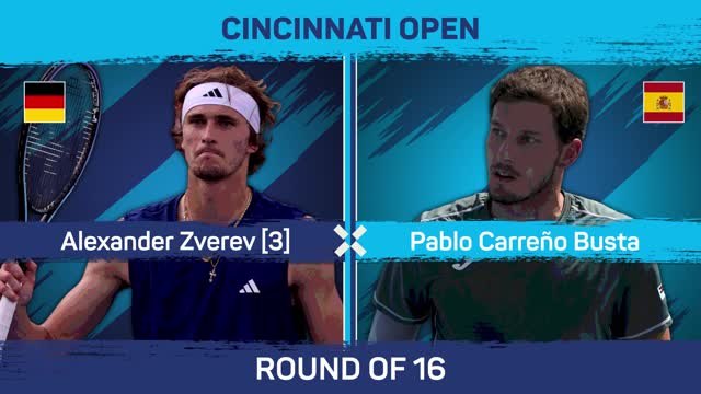 Dominant Zverev through to quarter-finals at Cincinnati
