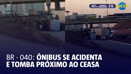 Ônibus Metropolitano tomba na BR-040