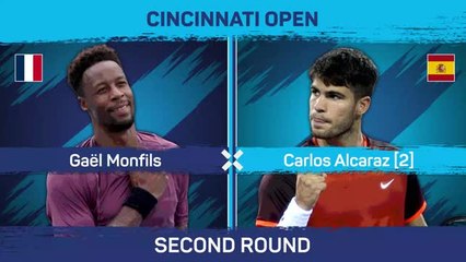 Download Video: Alcaraz smashes racket in shock Monfils defeat