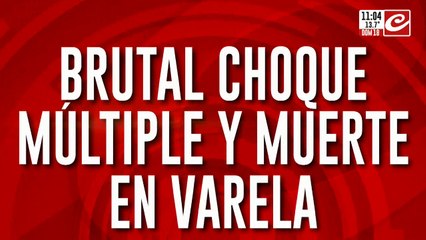 Brutal choque múltiple y muerte en Varela: seis heridos graves fueron trasladados al hospital