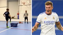 Toni Kroos ya 'entrena' a su heredero al enseñar a su hijo a dominar el balón