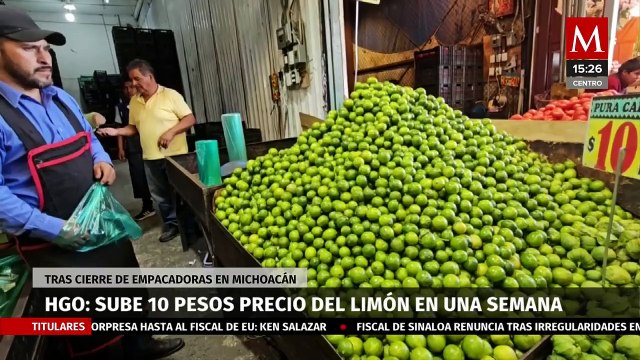 Comerciantes de Pachuca reportan aumento de hasta 10 pesos en el precio del limón